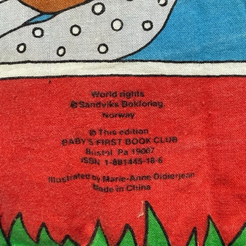 4/$25 Vintage Baby’s First Book Club Teddy’s Day Washable Fabric Colorful Plush
